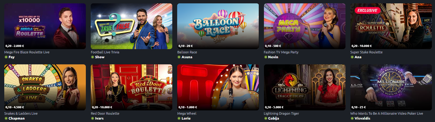 Live Game Shows στο Stoiximan Casino